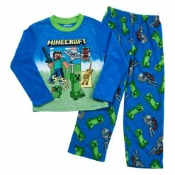 Pajamas Boys Minecraft Adventure 2pc. Microfleece Pajama Set - Blue