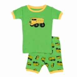 Pajamas Toddler Boy Leveret Dump Truck Short Pajama Set