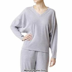 Pajamas Womens HUE® Dolman V-Neck Long Sleeve Pajama Top -Nautica Sales Store eca18d97 5234 4273 9051 3b1ef1ee5161
