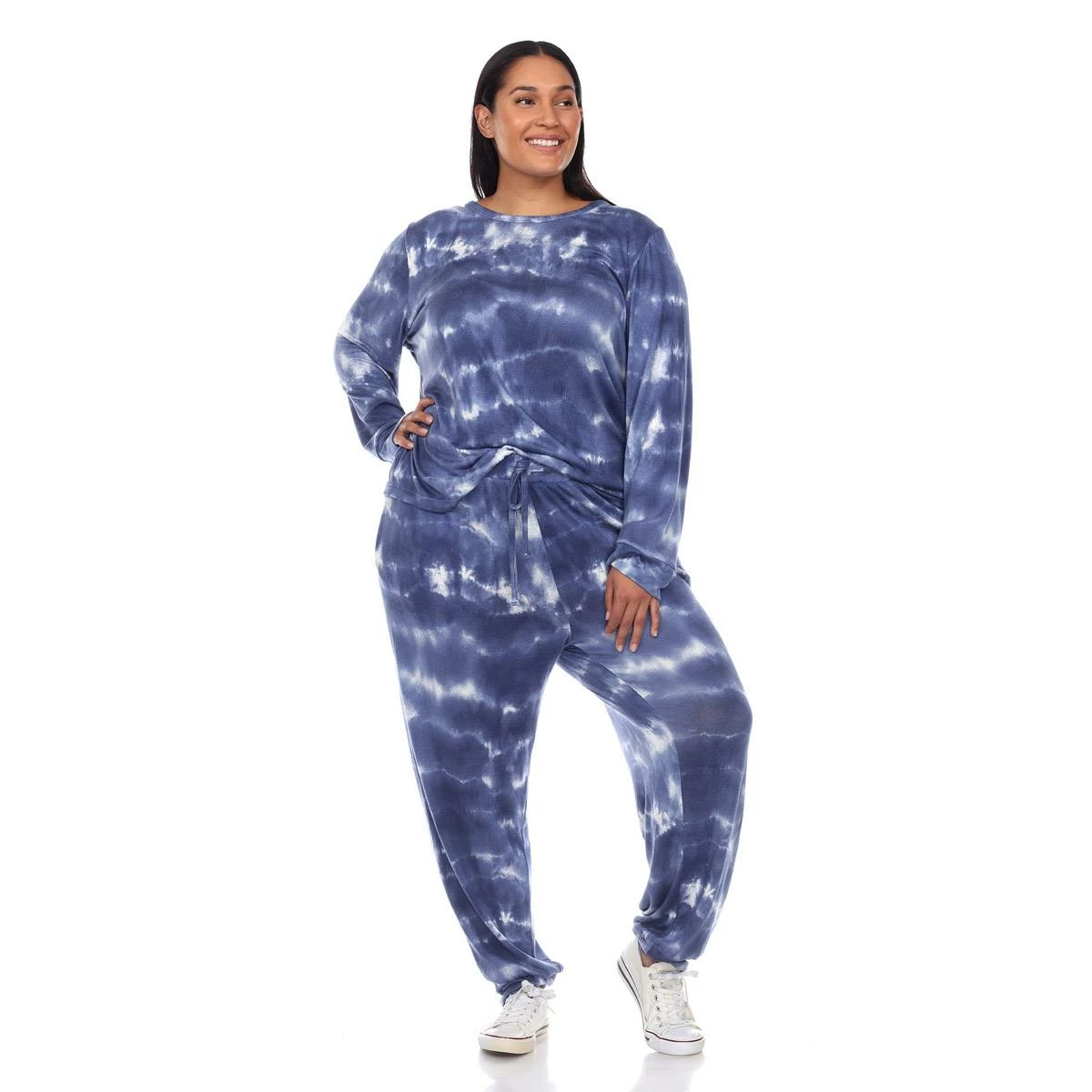 Pajamas Plus Size White Mark 2pc. Tie Dye Pajama Set 6 Pajamas Plus Size White Mark 2pc. Tie Dye Pajama Set - Image 4