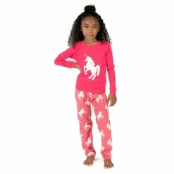Pajamas Girls Leveret Unicorn Fleece Pajama Set