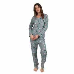 Pajamas Womens Leveret Cow Cotton Pajama Set