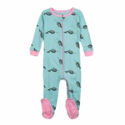 Baby Unisex (NB-24M) Leveret Whale Print Footie Pajamas