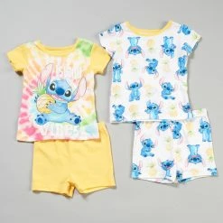 Pajamas Toddler Girl 4pc. Lilo And Stitch Shorts Pajama Set