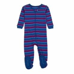 Toddler Unisex Leveret Unicorn Stripes Footie Pajamas