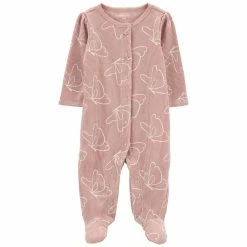 Pajamas Baby Girl (NB-9M) Carter’s® Butterfly Textured Snap Sleeper
