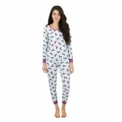 Pajamas Womens Leveret Unicorn Cotton Pajama Set