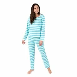 Pajamas Womens Leveret Orca Stripes Cotton Pajama Set