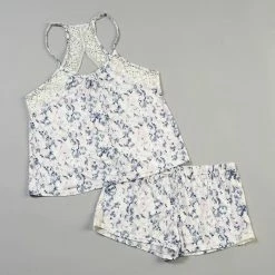 Pajamas Womens Jessica Simpson Snakeskin W/Lace Racerback Camisole Set