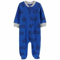 Pajamas Baby Boy (NB-9M) Carter’s® Firetruck Printed Textured Sleeper