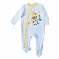 Pajamas Baby Boy (NB-9M) Quiltex Hi Up There Giraffe Sleeper
