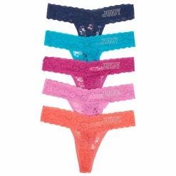 Underwear Juniors Juicy Couture 5pk. Lace Thong With Rhinstone-JC9889-5PKAS