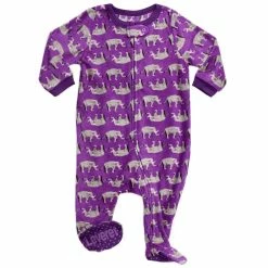 Baby Unisex (6-24M) Leveret Elephant Footie Fleece Pajamas